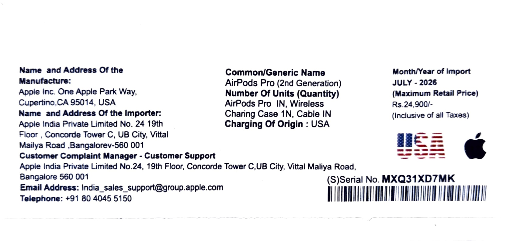 Apple AirPods Pro 2nd Generation (Master Copy) | Premium TWS Earbuds with ANC, Spatial Audio & MagSafe Charging Case Image 4
